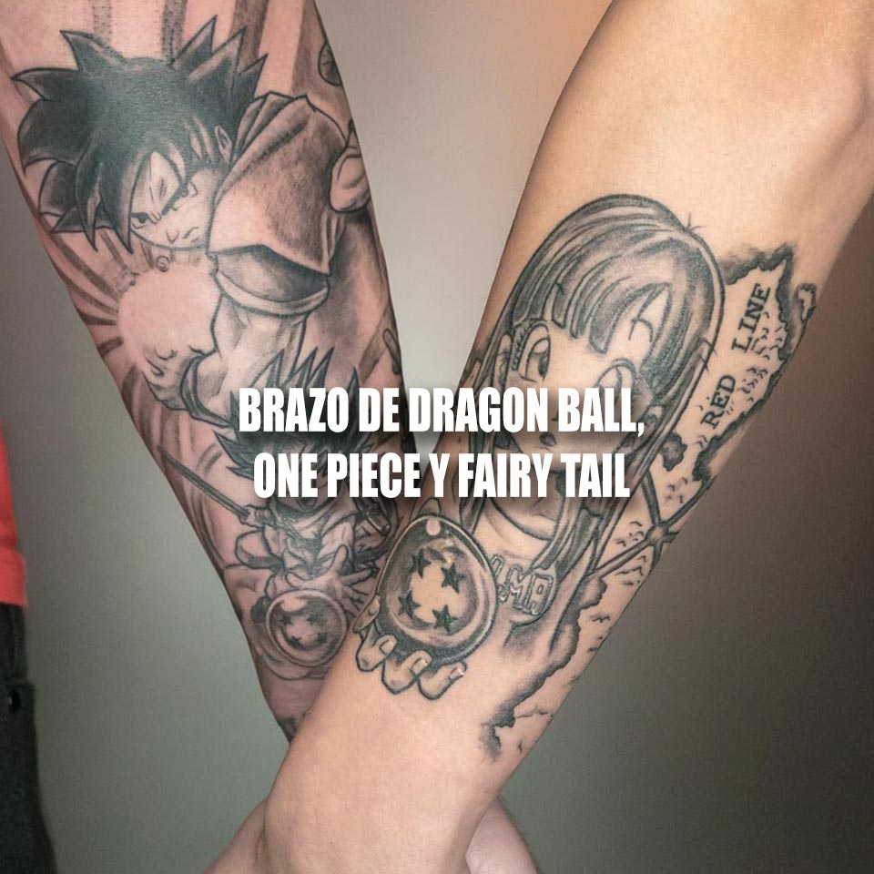 Manga Anime Dragon Ball Goku One Piece Y Fairy Tail Ruth Cuervilu Tattoo Tatuajes Realismo A Color Frikis Y Mas