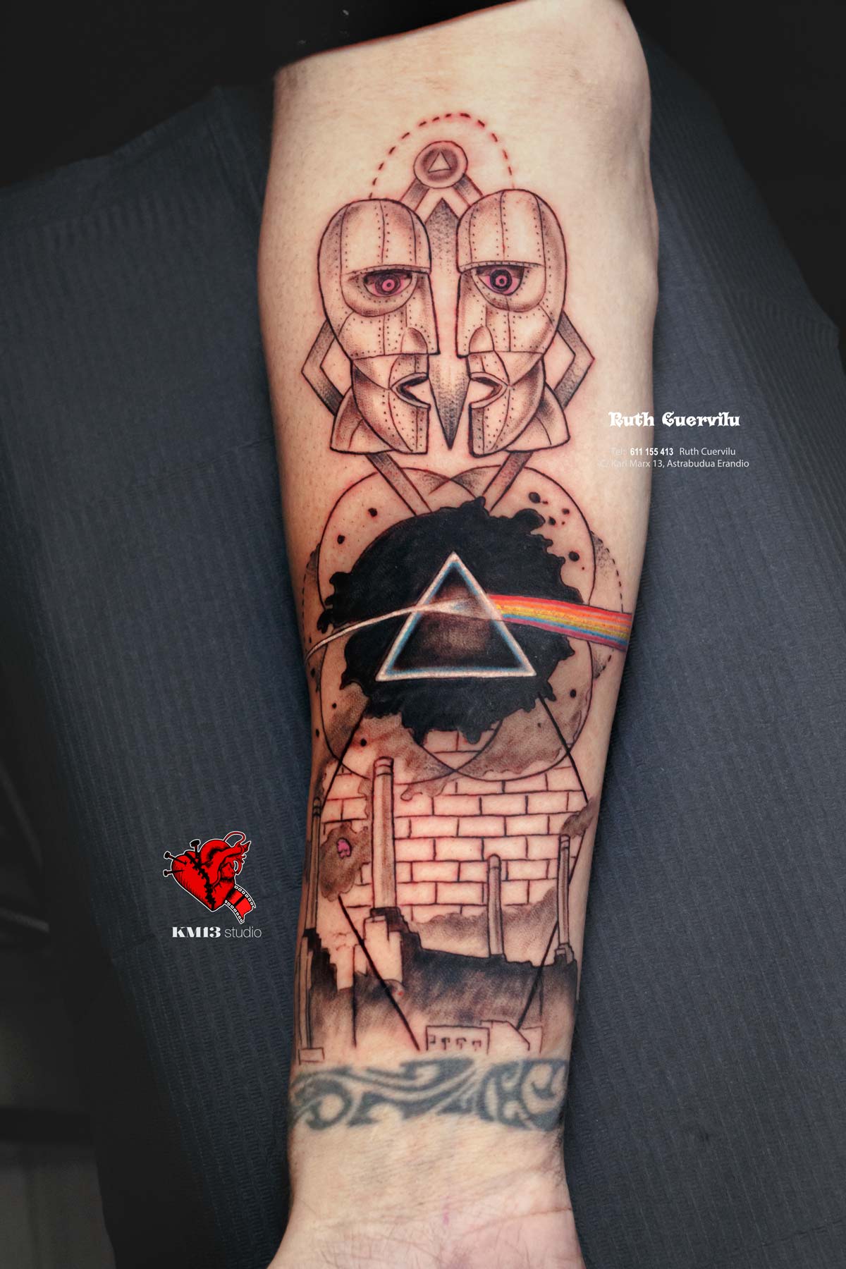Tatuaje Pink Floyd Discografia Portadas - Ruth Cuervilu Tattoo - KM13 Studio - estudio de tatuajes erandio astrabudua bilbao bizkaia