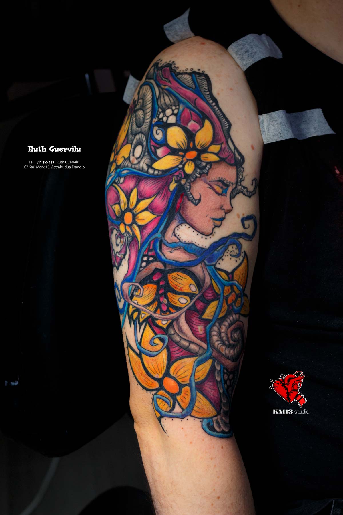 Tatuaje Brandon Boyd ilustracin adaptada - Ruth Cuervilu Tattoo - KM13 Studio - estudio de tatuajes erandio astrabudua bilbao